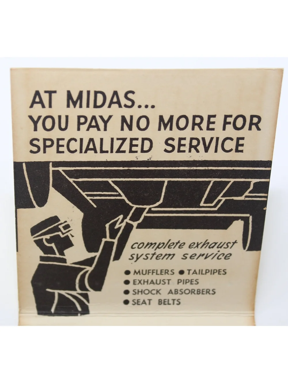 Vintage Matchbook Midas Muffler Shops 5 Memphis Locations 1960s Unused Unstruck